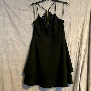 Mini plus size  20W black sleeveless,  dress, halter style, with lace